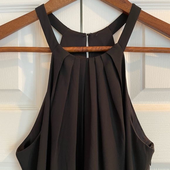 Express Halter Neck Keyhole Back Mini Dress Black Formal Homecoming 2 - Picture 3 of 14